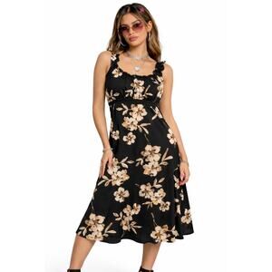 Y2K Floral Babydoll Dress Cottagecore Coquette Soft Girl Tie Back M